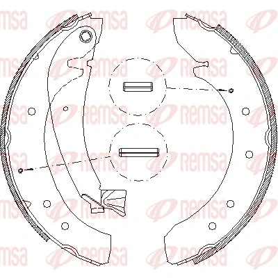 Kuva REMSA 4719.00 Jarrukengät Taka akseli 254 57 Vivulla FIAT: Ducato II Flatbed Kuorma auto/Alusta, Van, Bussi, PEUGEOT: Boxer Bussi