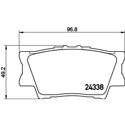 Kuva HELLA 8DB 355 006 881 Jarrupalat Ei kulumisenilmaisimelle TOYOTA: RAV4 III SUV, IV Camry VIII Sedan, LEXUS: ES VII