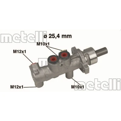 Kuva METELLI 05 0415 Jarrupääsylinteri 25,40 Alumiini NISSAN: Interstar Bussi, Van