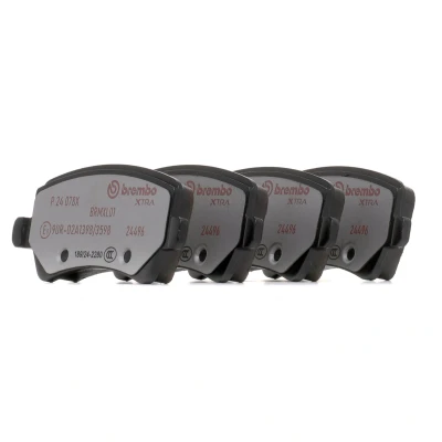 Kuva BREMBO P 24 078X Jarrupalat Ilman kulumisenilmaisinta Jarrusatulan ruuveilla Tarvikkeilla VOLVO: V70 3, V60 I, XC70 II Farmari, FORD: S Max Mk1