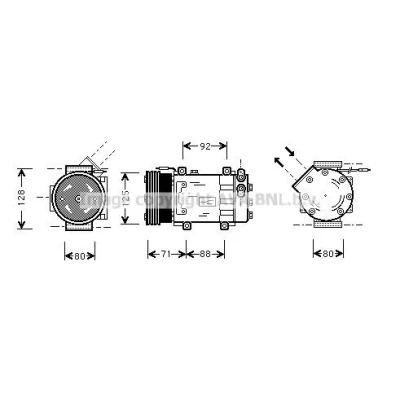 Kuva PRASCO RT5417D Ilmastoinnin Lauhdutin Vedenerottimella 15,5 8,5 Alumiini 510 R 134a RENAULT: Modus / Grand Modus, CLIO 3