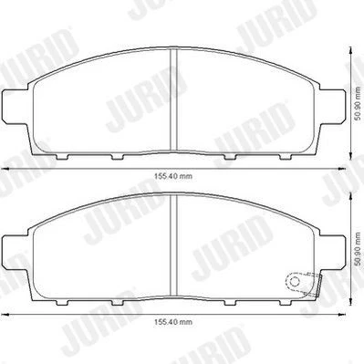 Kuva JURID 572574J Jarrupalat akustisella kulumavaroittimella MITSUBISHI: L200 / Triton IV Pick up, Pajero Sport 1 SUV, V up