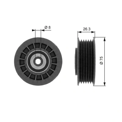 Kuva GATES FleetRunner Micro V Kit T38092 Ohjainrulla urilla MERCEDES BENZ: Sprinter 3 T Bussi, Van, W124 Coupe