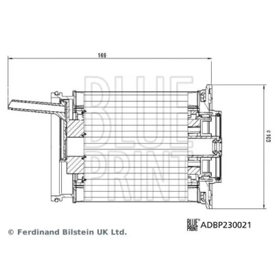 Kuva BLUE PRINT ADBP230021 Polttoainesuodatin Suodatinpanos Tiivisterenkaalla AUDI: A6 C7 Avant, Sedan, Q7