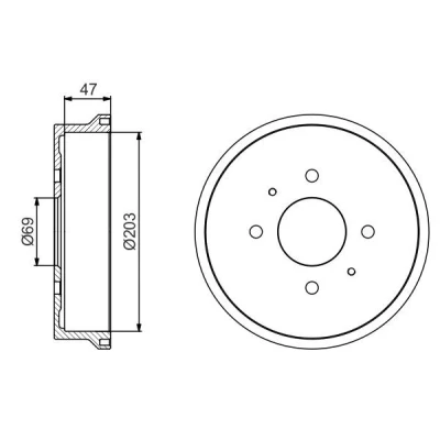 Kuva BOSCH 0 986 477 235 Jarrurumpu 239 Taka akseli MITSUBISHI: COLT 6