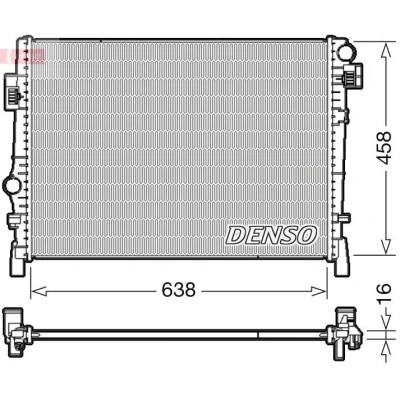Kuva DENSO DRM09054 Jäähdytin 638 468 16