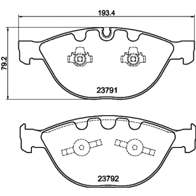 Kuva HELLA 8DB 355 006 551 Jarrupalat Kulumisenilmaisemelle BMW: 5 Sedan, Touring, 7