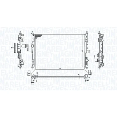 Kuva MAGNETI MARELLI 350213199600 Jäähdytin 650 408 16 Jäähdytysrivat juotetut CITROËN: C4 Grand Picasso 2