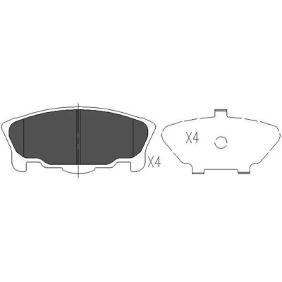 Kuva KAVO PARTS KBP 1507 Jarrupalat
