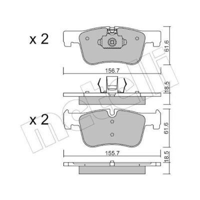 Kuva Jarrupalasarja, levyjarru METELLI 22 0960 0