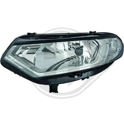 Kuva DIEDERICHS 1480081 Ajovaloumpio Vasen H4 LED Oikeanpuoleiselle liikenteelle Valokorkeussäätimen moottorilla