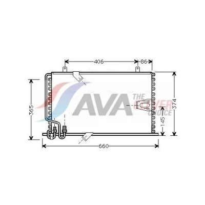Kuva PRASCO BW5184 Ilmastoinnin Lauhdutin Alumiini 600mm