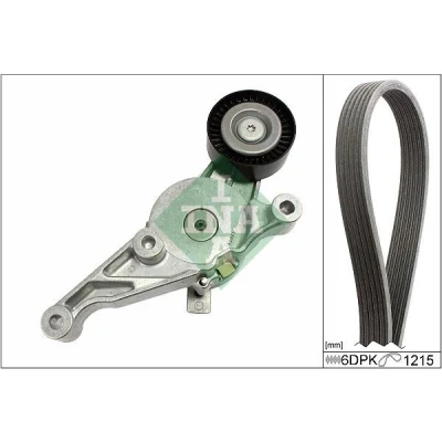 Kuva INA 529 0462 10 Moniurahihnasarja Tarkasta laturin liikkuvuus ja vaihda tarvittaessa. VOLKSWAGEN: Caddy 3, SEAT: Alhambra I