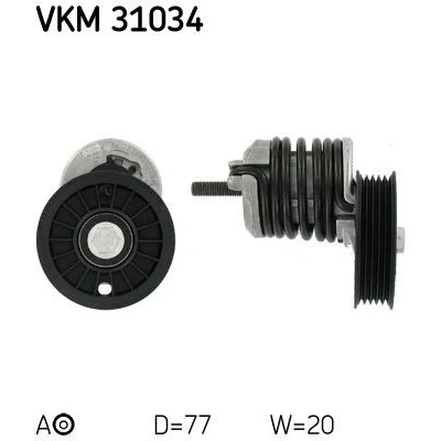 Kuva SKF VKM 31034 Kiristysrulla Kiinnitysmateriaalilla VOLKSWAGEN: Passat B5 Variant, AUDI: A4 Sedan, A6 C5 Sedan