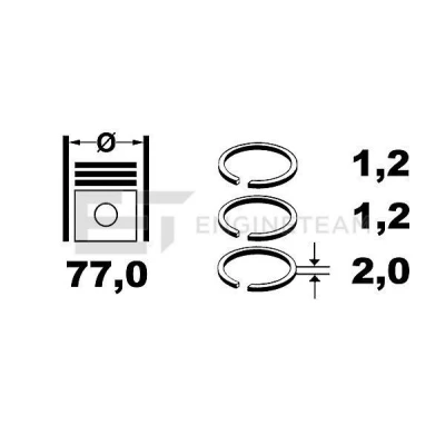 Kuva Männänrengassarja HYUNDAI ACCENT IV, Sedan CRETA, ELANTRA V, i20 I, i30, i30 Coupé, Kombi, ix20 OE 230402B0