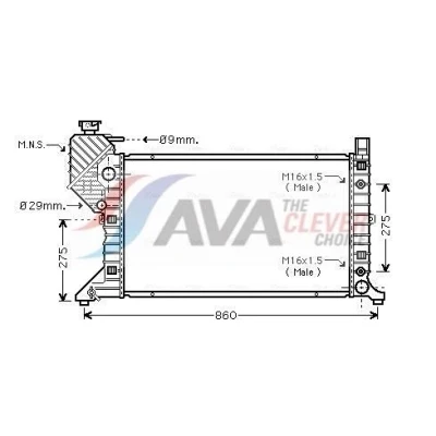 Kuva PRASCO MSA2343 Jäähdytin Alumiini 680 405 42 Jäähdytysrivat juotetut MERCEDES BENZ: Sprinter 3 T Bussi, Van, 2 Bussi