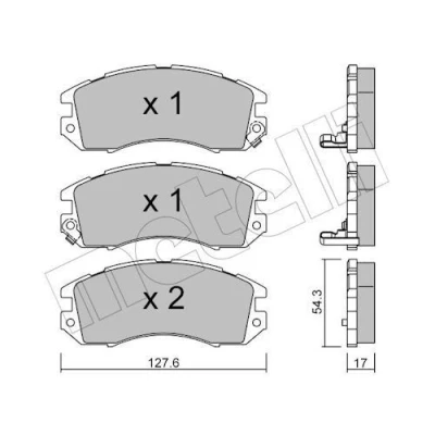 Kuva Jarrupalasarja, levyjarru, Etuakseli SUBARU IMPREZA Coupé, Kombi, Sedan, LEGACY I, II, Kombi II OE 2