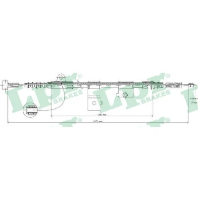 Kuva LPR C0513B Käsijarruvaijeri 1478/1262 Rumpujarru NISSAN: TERRANO 2