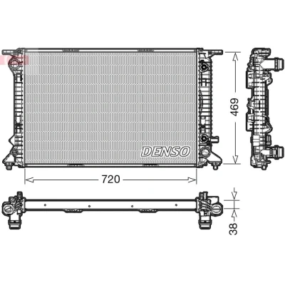 Kuva DENSO DRM02023 Jäähdytin 720 469 38 AUDI: A4 B8 Sedan, A5 Coupe